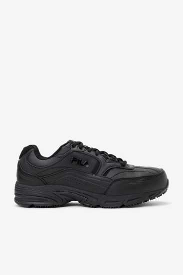 Fila Homme Memory Workshift Slip Resistant Steel Toe Shoe Blk/Blk/Blk Fila France XZP-703142